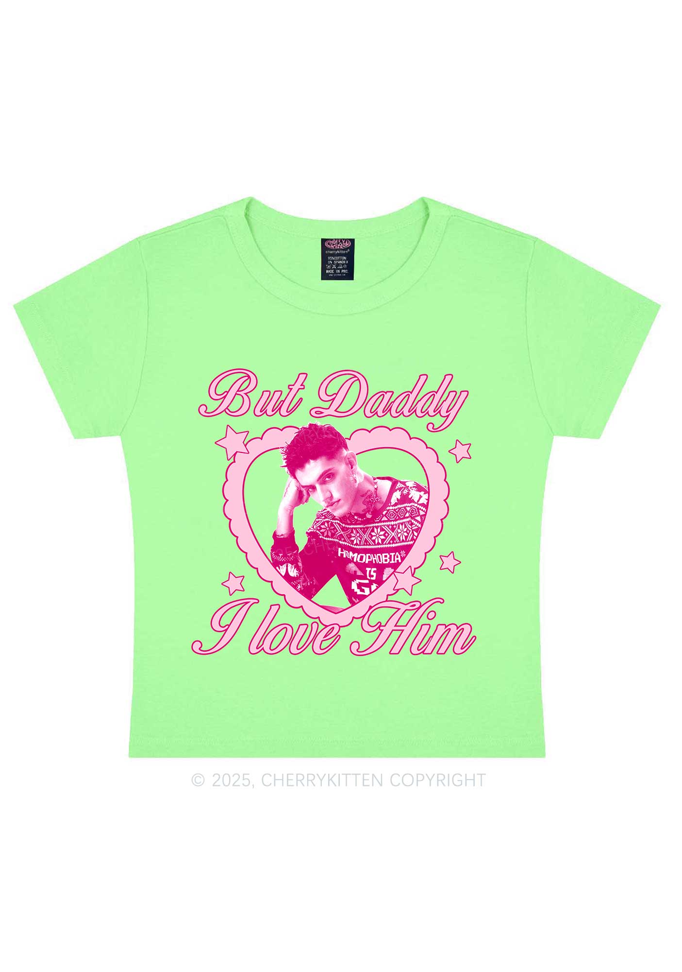 Custom Daddy I love Him Y2K Baby Tee Cherrykitten