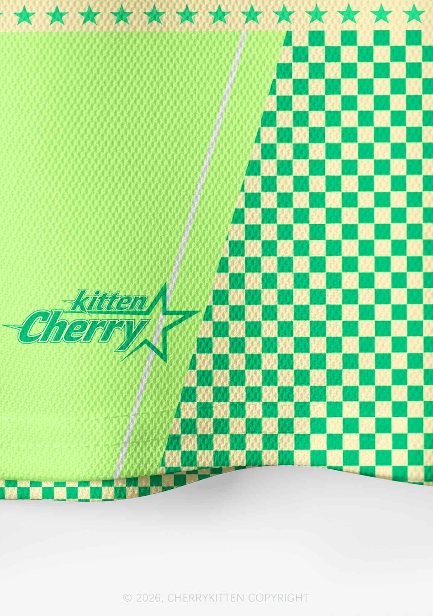 Green Girl Kisser Pride Y2K Crop Sport Jersey Shirts Cherrykitten