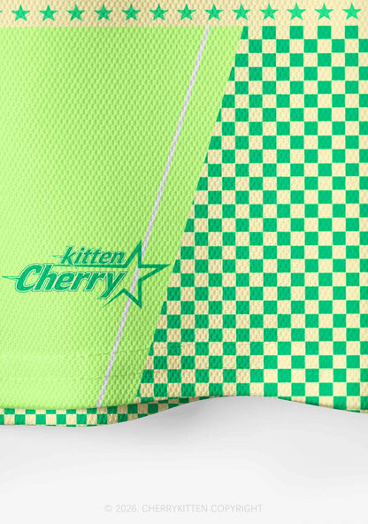 Green Girl Kisser Pride Y2K Crop Sport Jersey Shirts Cherrykitten