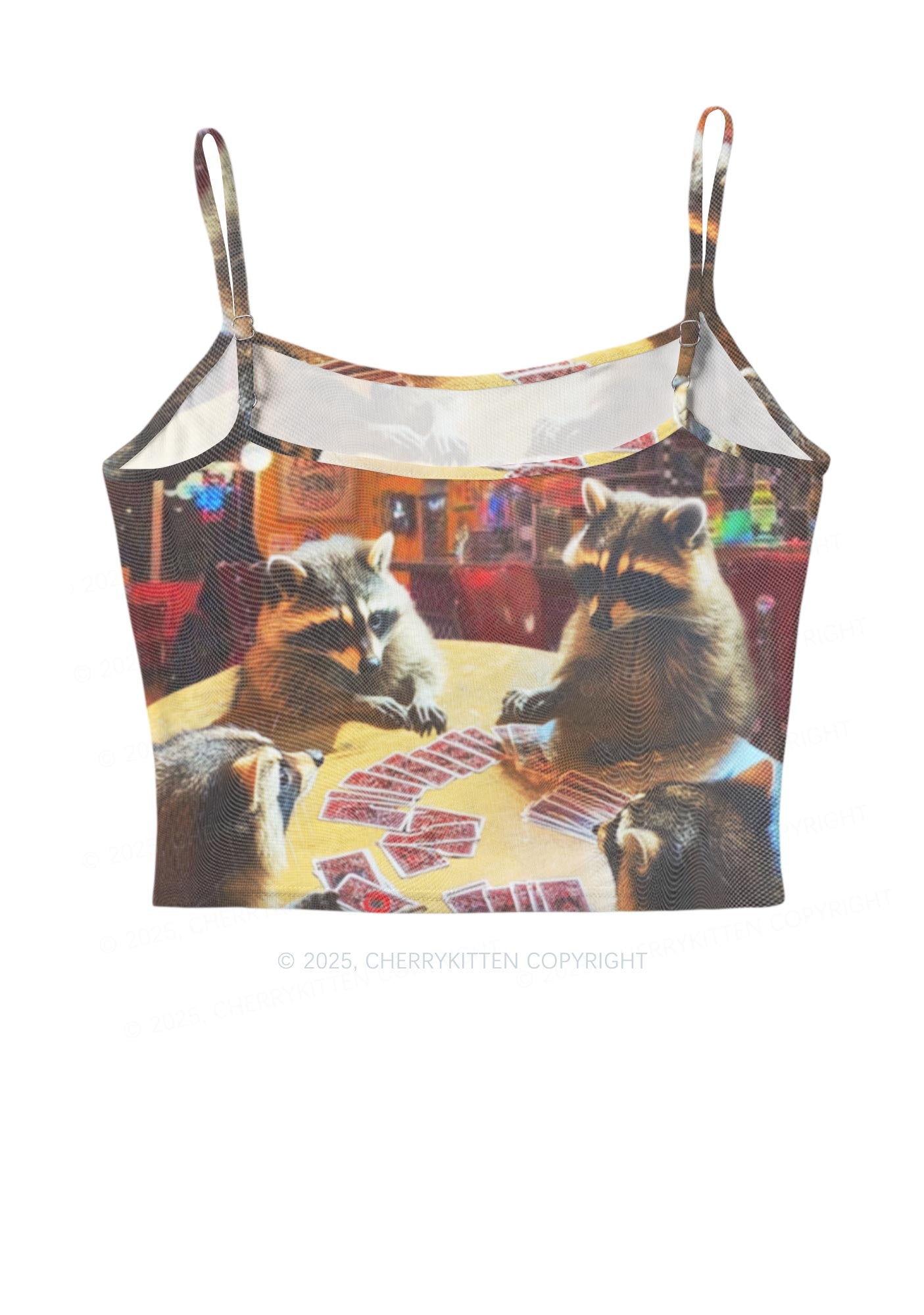 Raccoon Poker Y2K Mesh Cami Tank Cherrykitten