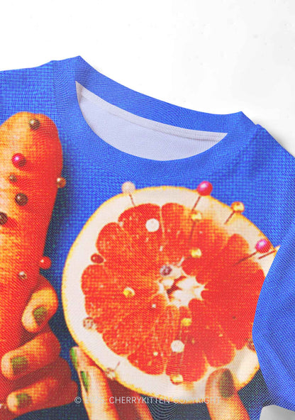 Carrots and Grapefruit Pride Y2K Mesh Crop Top Cherrykitten