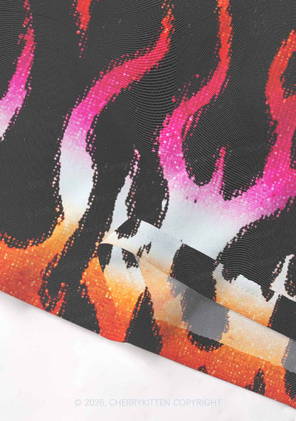 Lesbian Flame Pride Y2K Mesh Cami Tank Cherrykitten