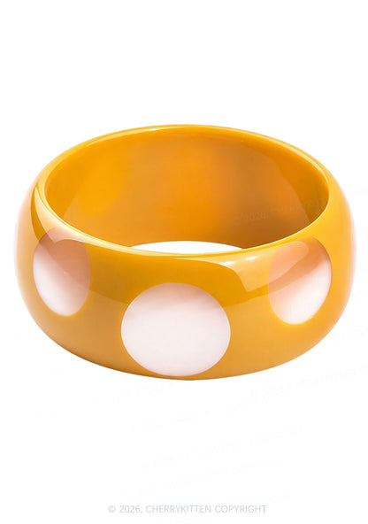 Retro Polka Dots Y2K Cuff Bangle Cherrykitten