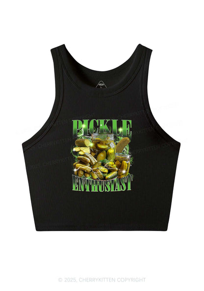 Pickle Enthusiast Y2K Crop Tank Top Cherrykitten