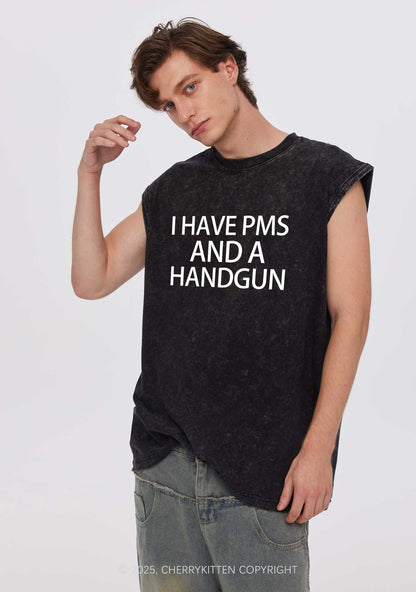 I Have Pms Y2K Washed Muscle Tank Cherrykitten