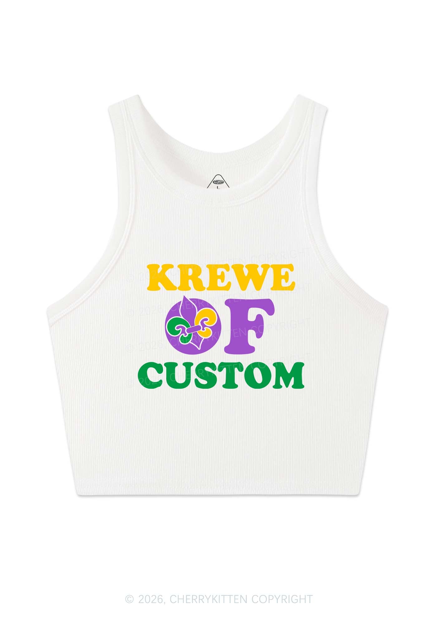 Krewe Of Custom Y2K Crop Tank Top Cherrykitten
