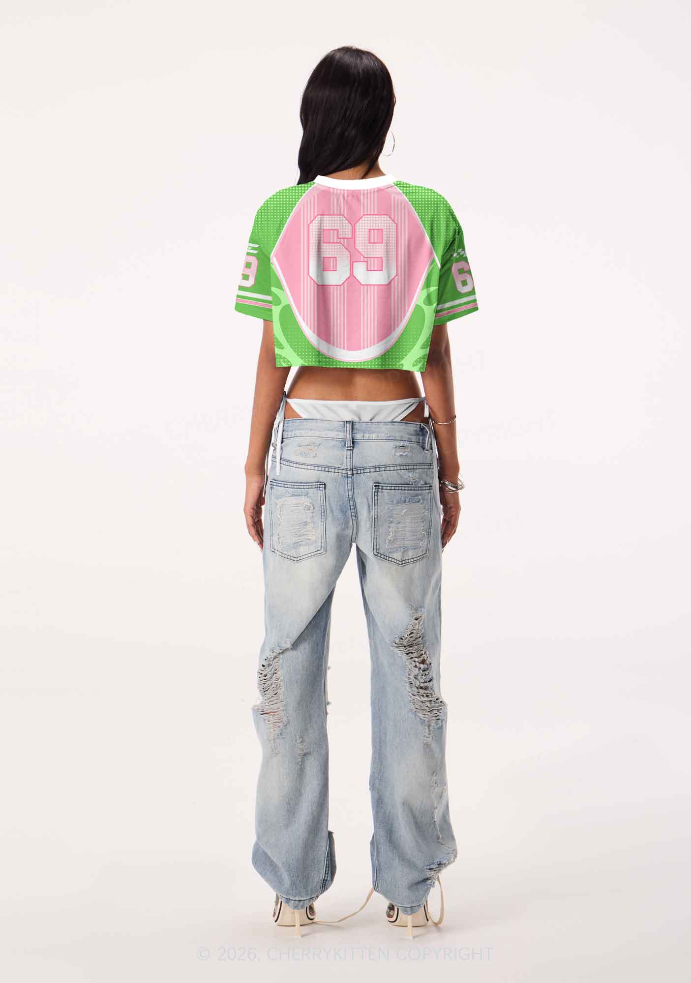 Femme Fatale Pride Y2K Crop Sport Jersey Shirts Cherrykitten