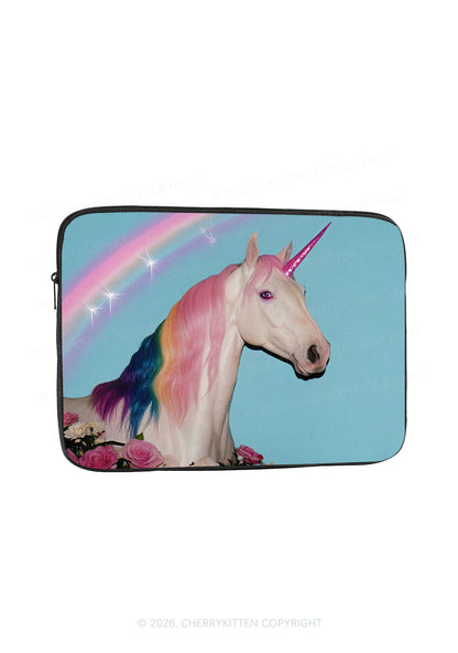 Colorful Unicorn Y2K Laptop Sleeve Cherrykitten