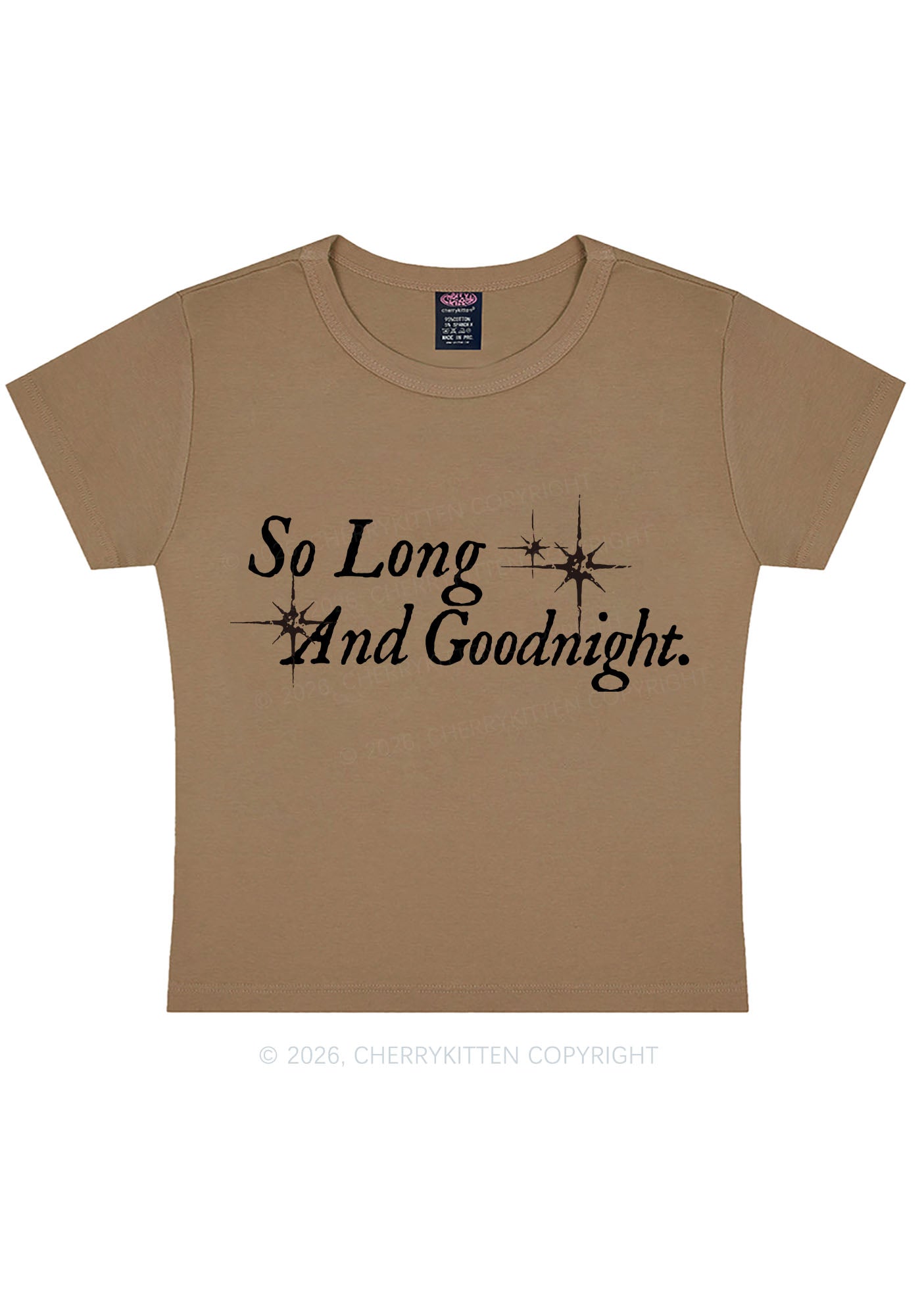 So Long And Goodnight Y2K Baby Tee Cherrykitten