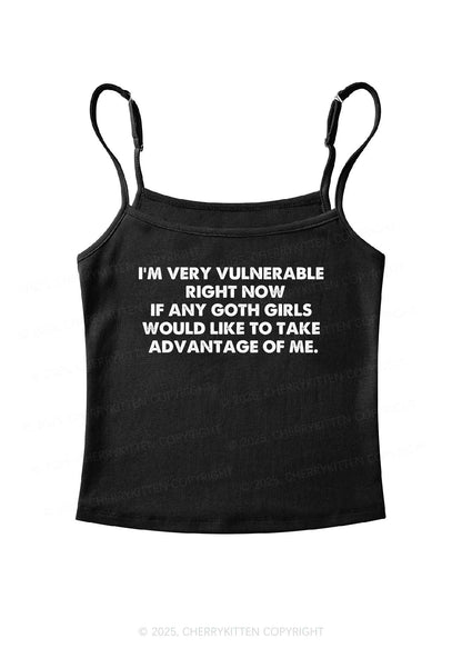Im Vulnerable Y2K Spaghetti Strap Cami Cherrykitten
