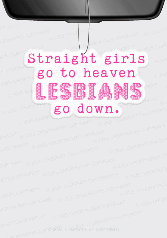 Lesbians Go Down Pride 1Pc Y2K Car Air Freshener Cherrykitten
