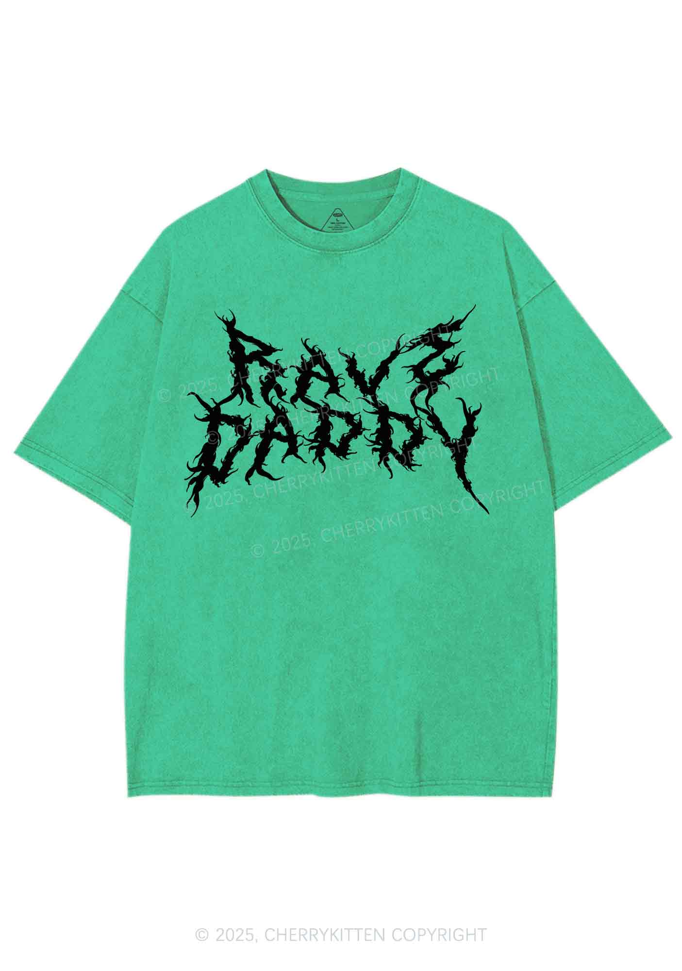 Rave Daddy Y2K Shirts Washed Tee Cherrykitten