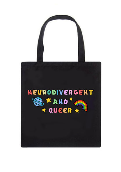 Neurodivergent And Queer Canvas Tote Bag