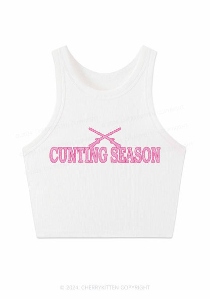Pink Cxxting Season Y2K Crop Tank Top Cherrykitten