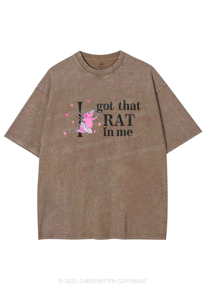 Got Rat In Me Y2K Shirts Washed Tee Cherrykitten