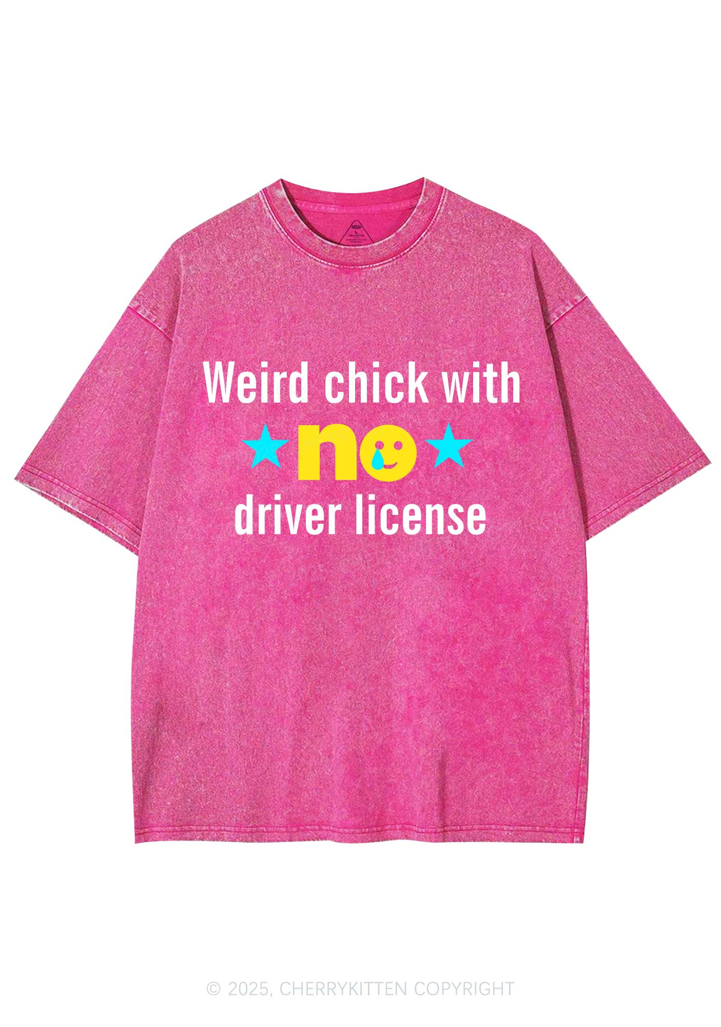 Weird Chick Y2K Shirts Washed Tee Cherrykitten