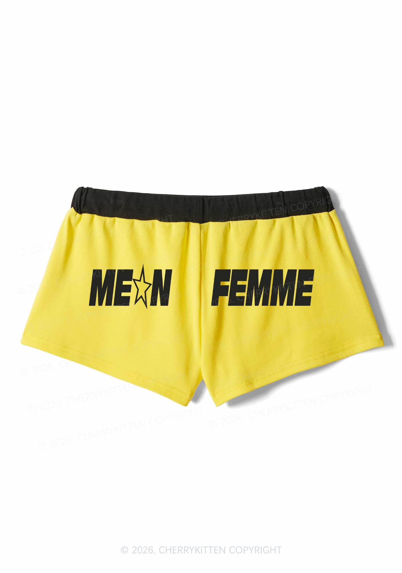Mean Femme Pride Y2K Drawstring Mini Shorts Cherrykitten