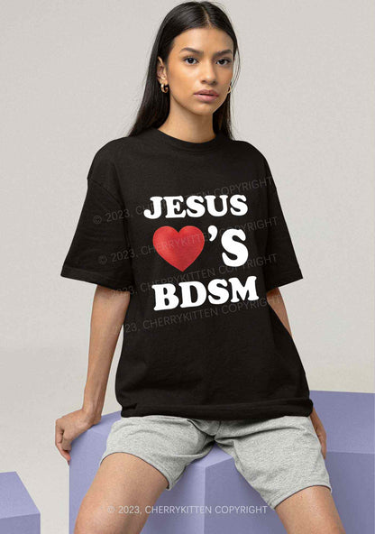 Jesus Loves BDSM Y2K Chunky Shirt Cherrykitten