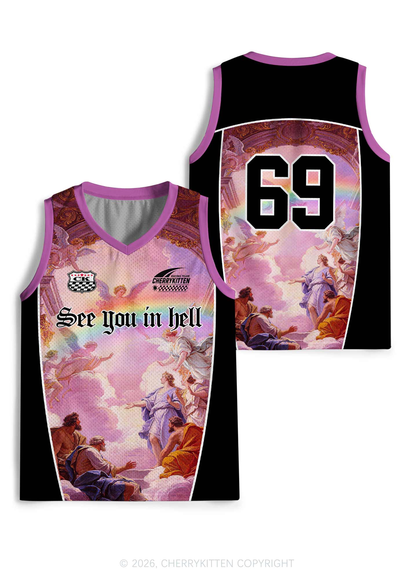 See You In Hell Angel Pride Y2K Sport Jersey Tank Cherrykitten