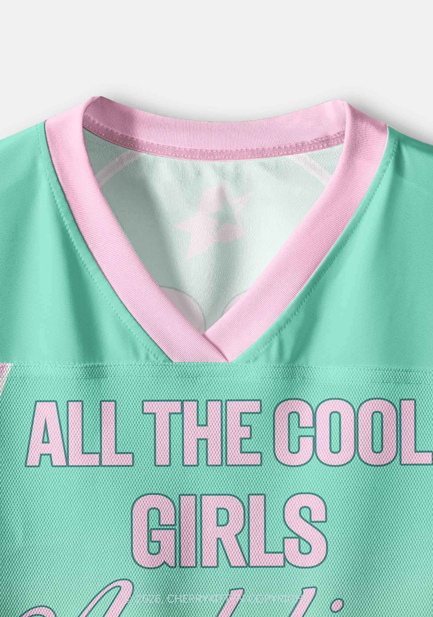 Cool Girls Are Lesbians Pride Y2K Crop Sport Jersey Shirts Cherrykitten