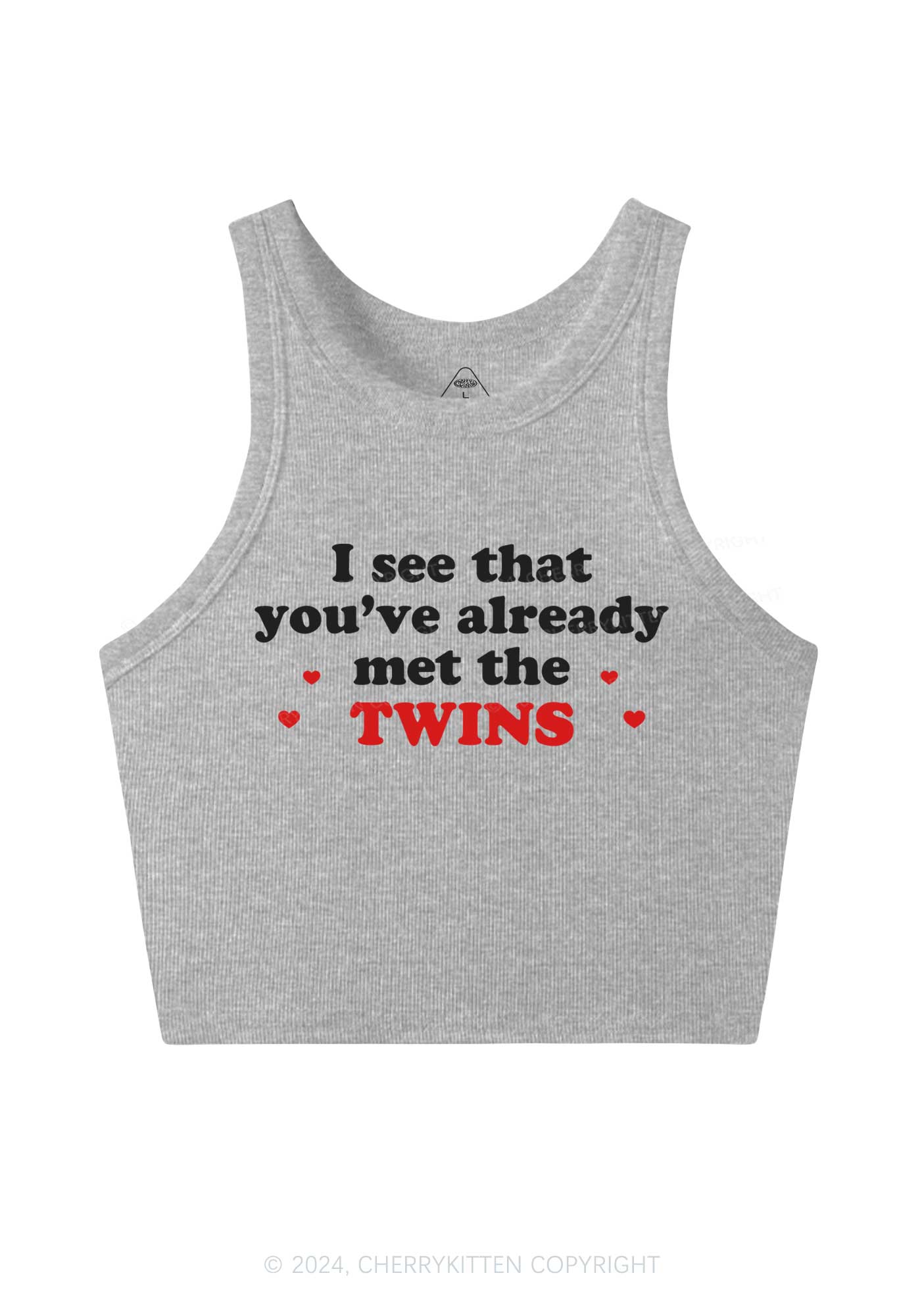 You've Already Met The Twins Y2K Crop Tank Top Cherrykitten