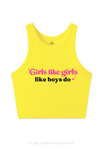 Girls Like Girls Like Boys Do Pride Y2K Crop Tank Top Cherrykitten