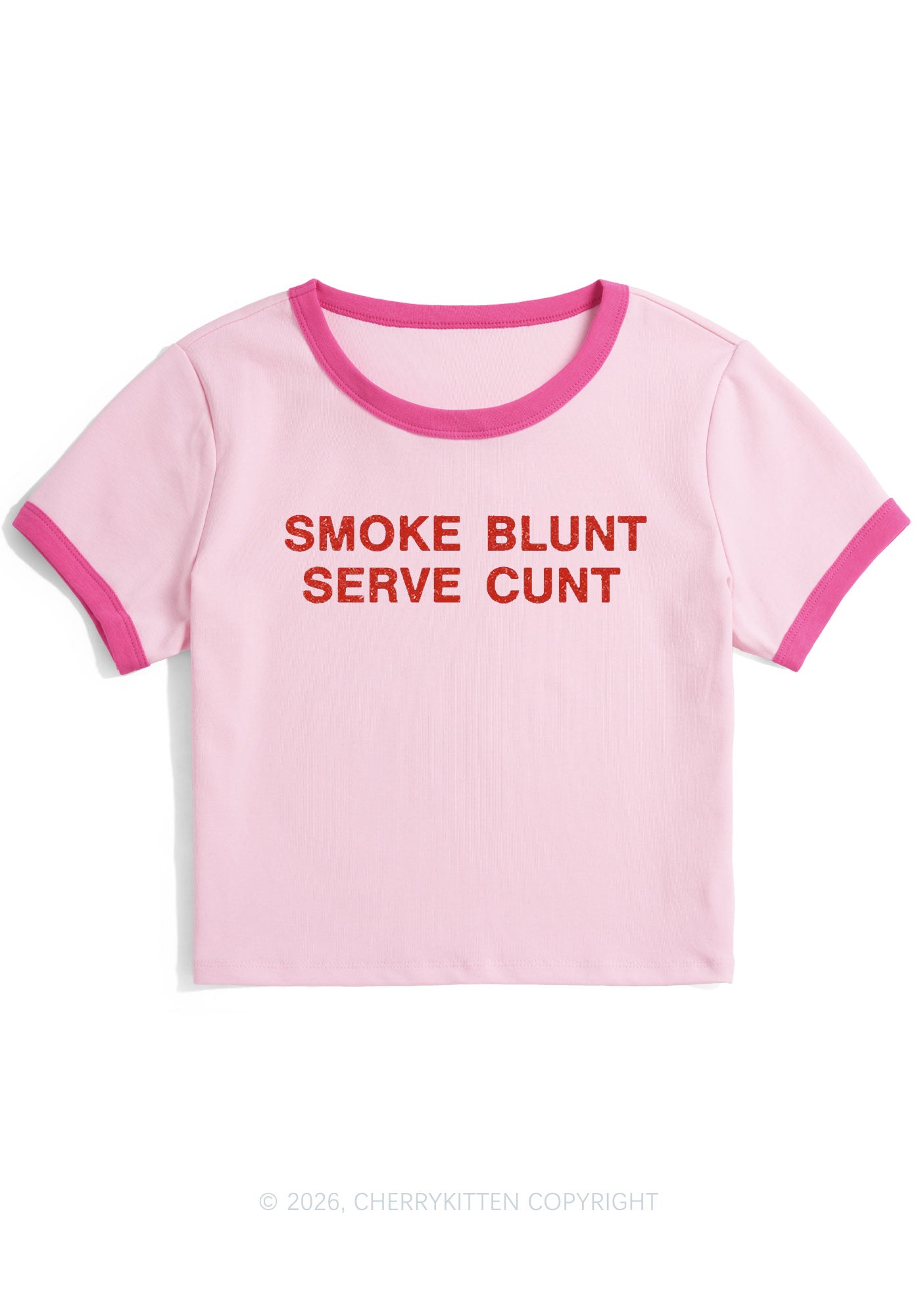Smoke Blunt Y2K Ringer Tee Cherrykitten