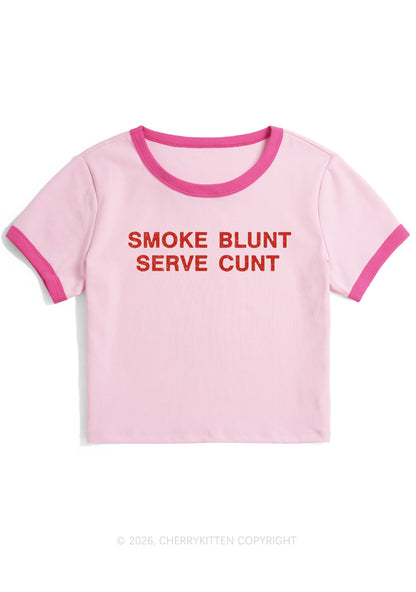 Smoke Blunt Y2K Ringer Tee Cherrykitten