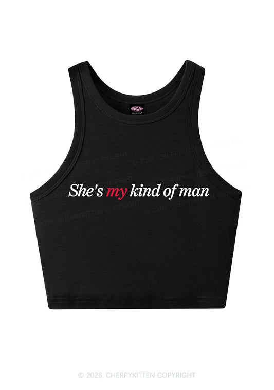 Shes My Kind Of Man Pride Y2K Crop Tank Top Cherrykitten