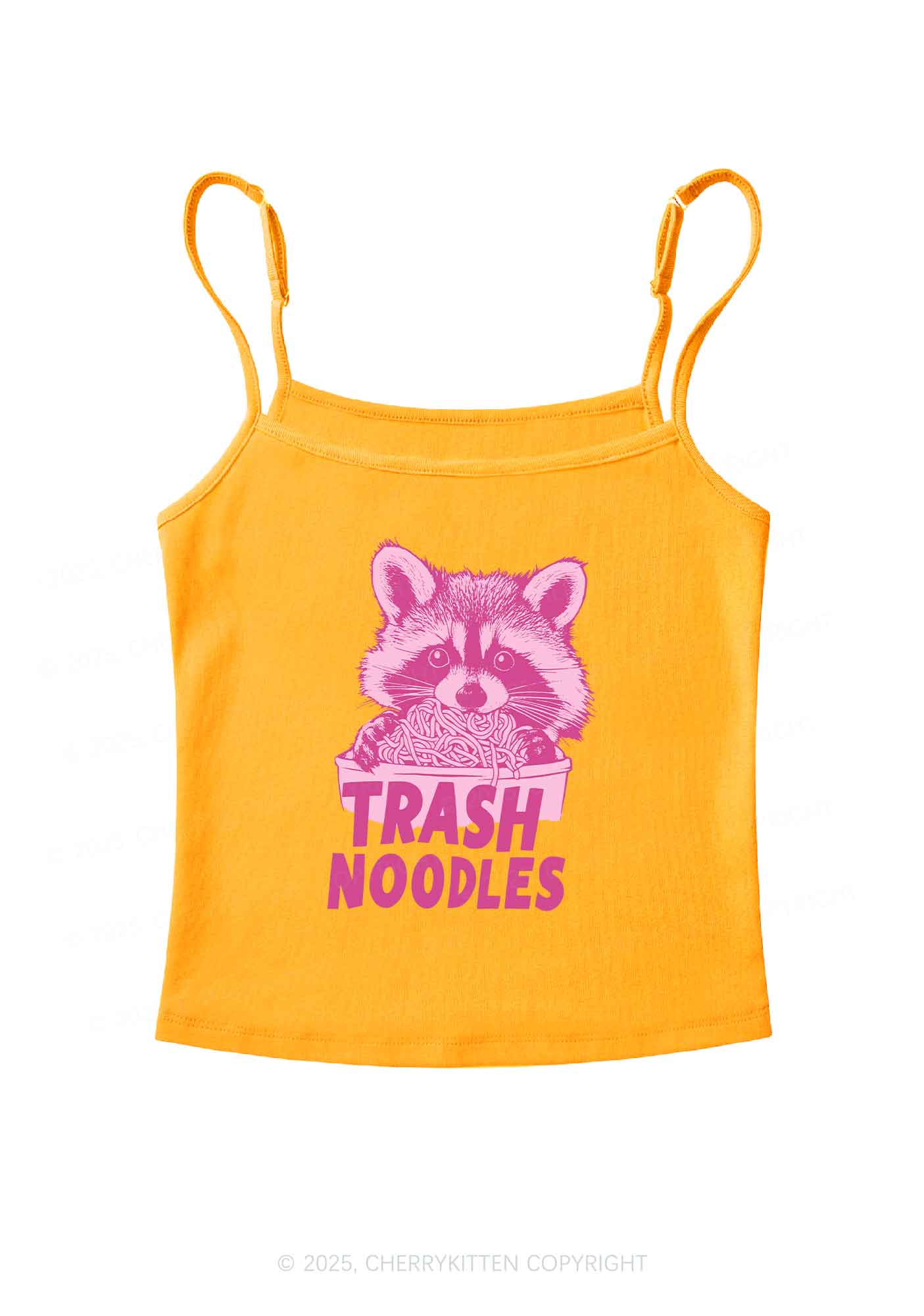 Raccoon Trash Noodles Y2K Spaghetti Strap Cami Cherrykitten