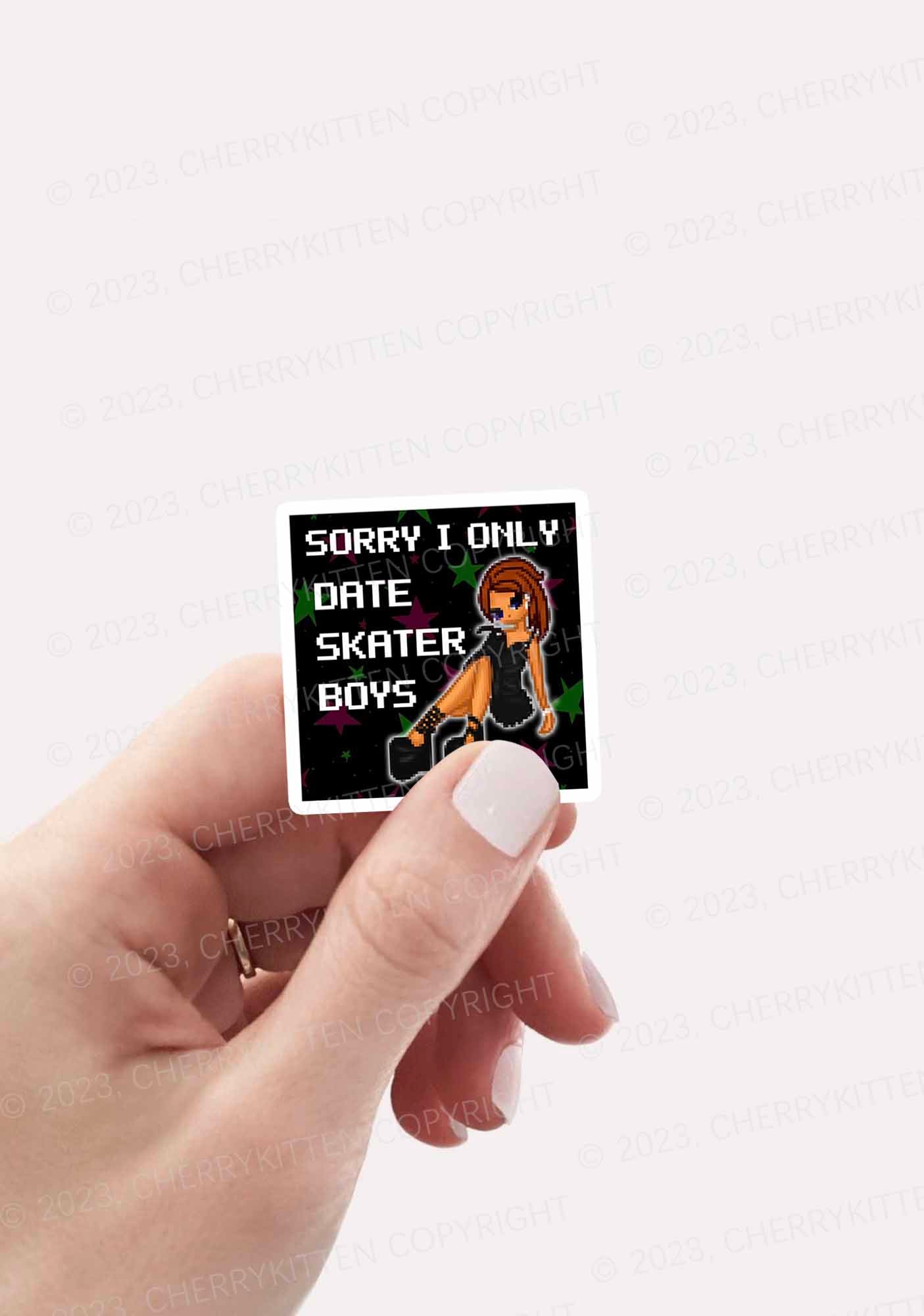 Only Date Skater Boys 1Pc Y2K Sticker Cherrykitten