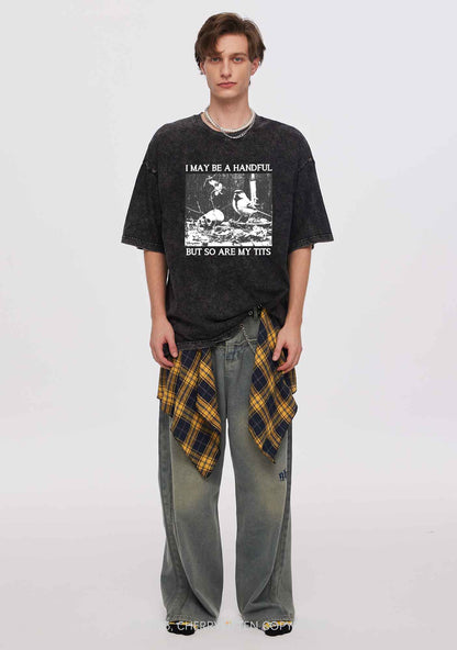 Halloween I May Be A Handful Y2K Shirts Washed Tee Cherrykitten