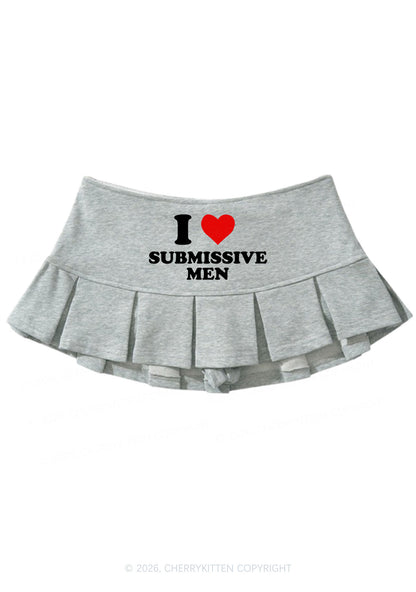 I Love S Men Y2K Mini Pleated Skirts Cherrykitten