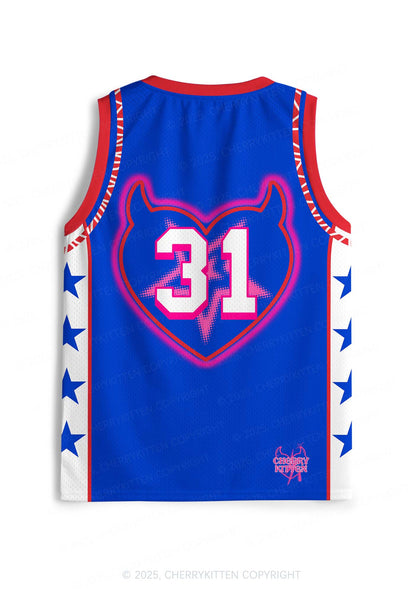Custom Halloween Wednesday Wear Pink Horror Y2K Sport Jersey Tank Cherrykitten