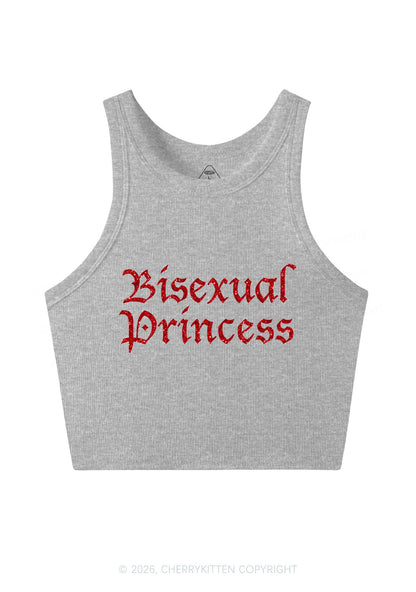 Glitter Bisexual Princess Pride Y2K Crop Tank Top Cherrykitten