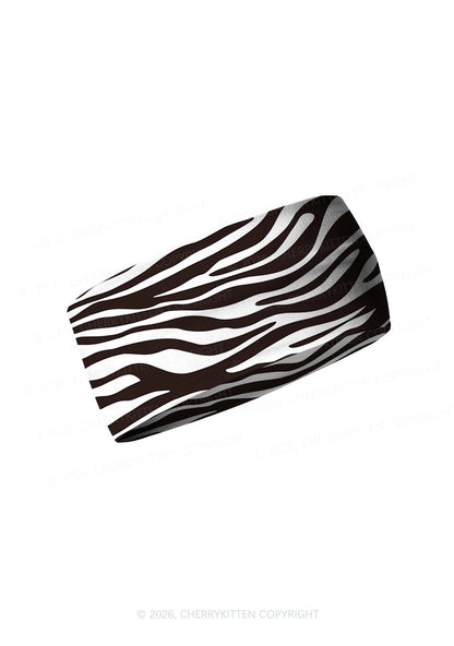 Classic Zebra Stripes Y2K Print Headband Cherrykitten