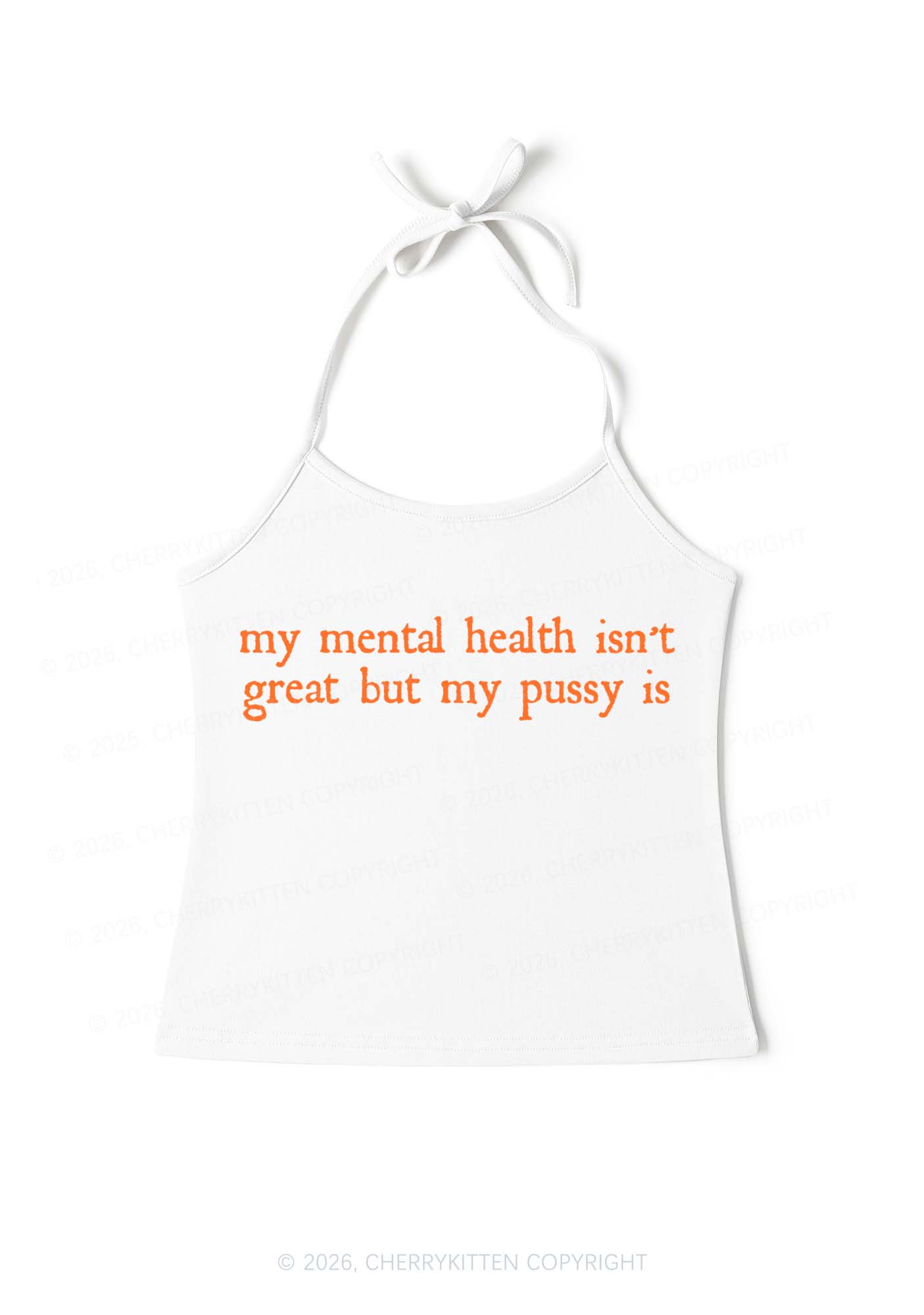 Great Mental Health Y2K Halter Neck Cami Cherrykitten