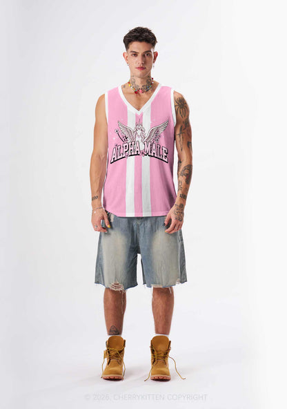 Sakura Alpha Male Unicorn Pride Y2K Sport Jersey Tank Cherrykitten