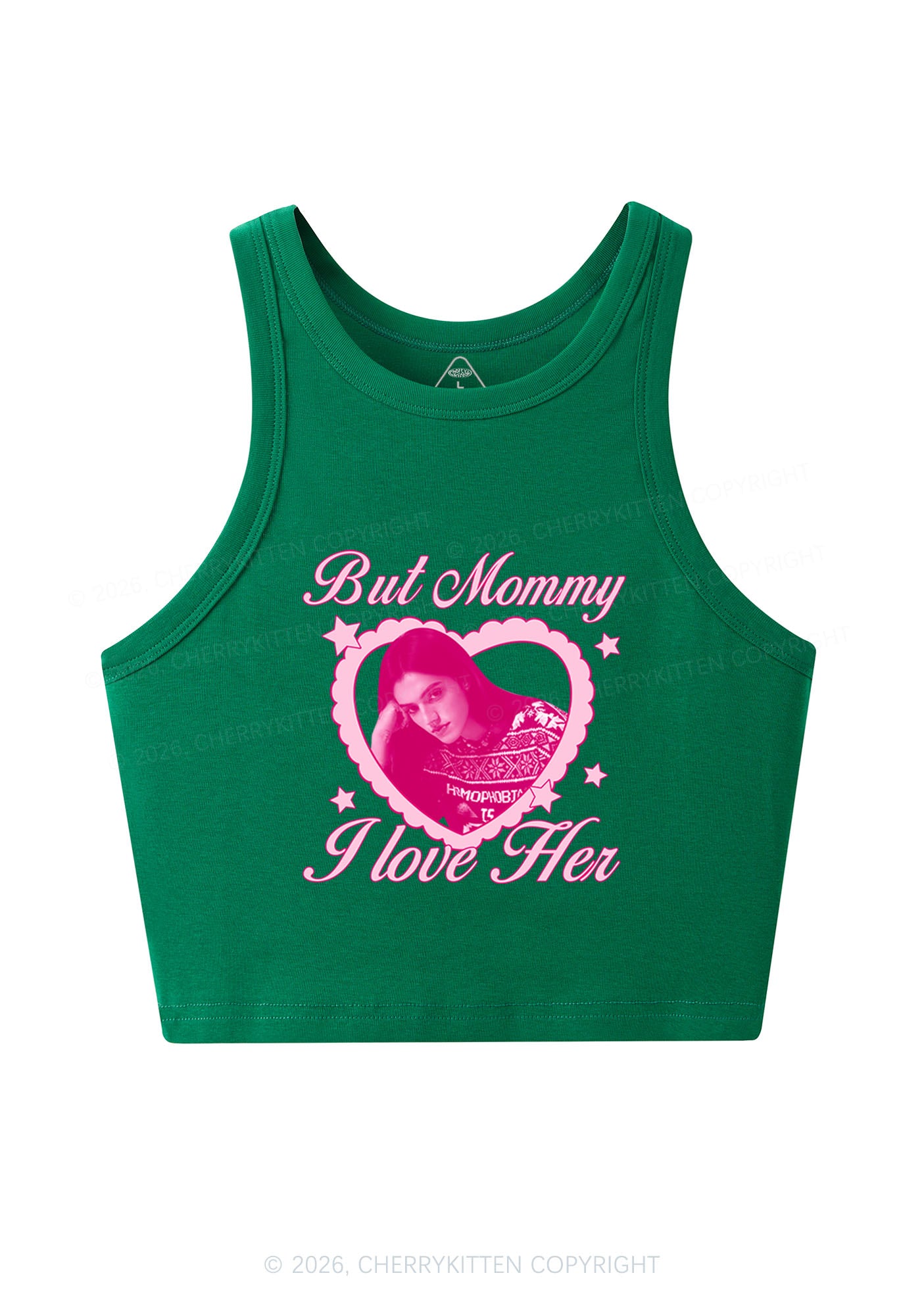 Custom But Mommy I Love Her Y2K Crop Tank Top Cherrykitten