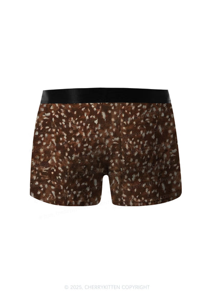 Dark Brown Speckle Y2K Print Men Boxer Briefs Cherrykitten