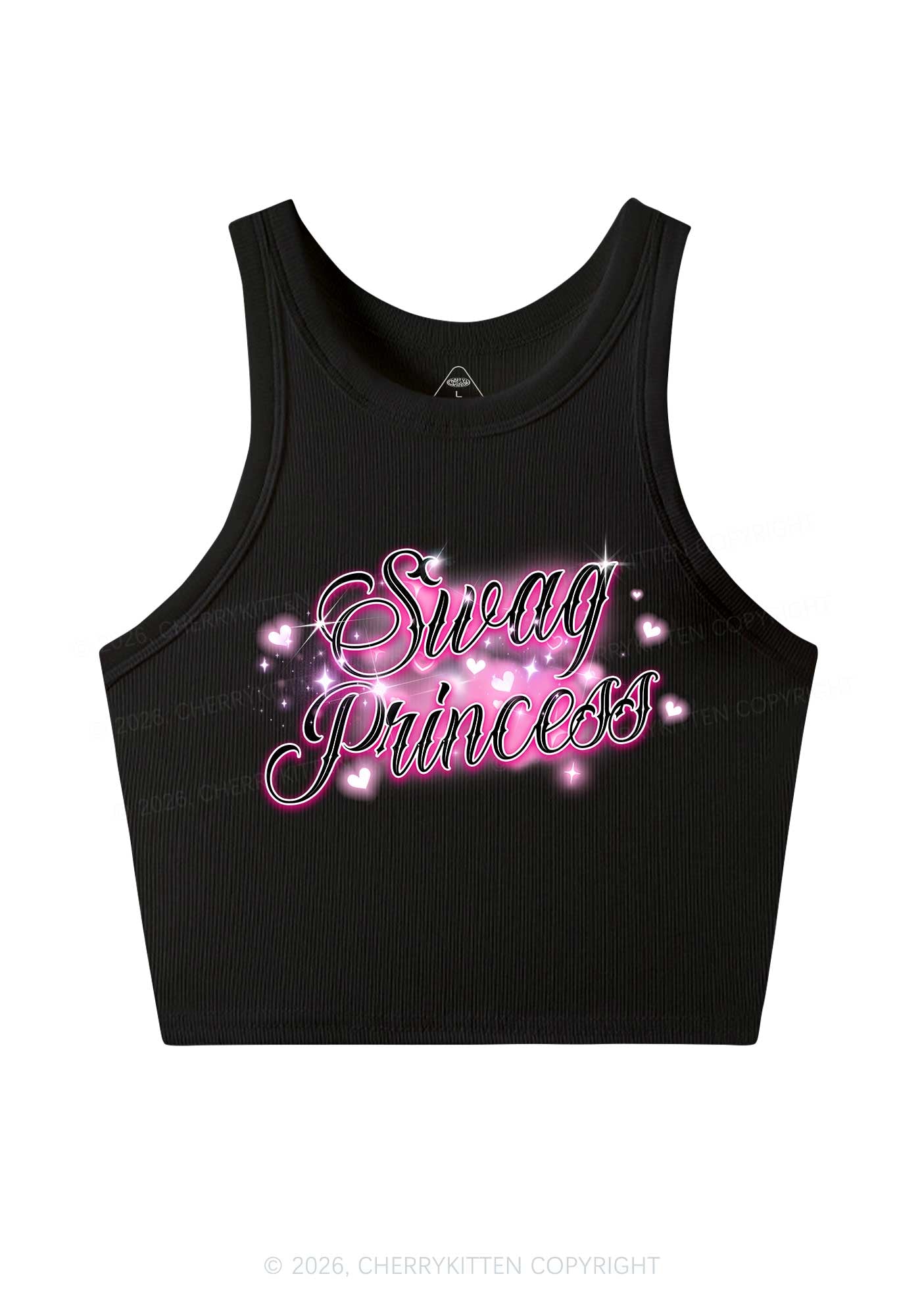 Swag Princess Y2K Crop Tank Top Cherrykitten
