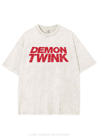 Demon Twink Pride Y2K Shirts Washed Tee Cherrykitten