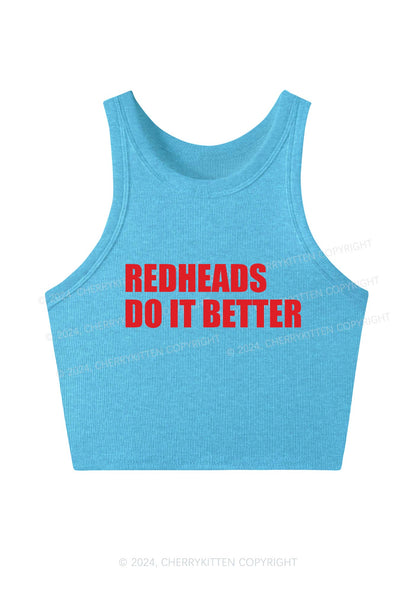 Redheads Do It Better Y2K Crop Tank Top Cherrykitten