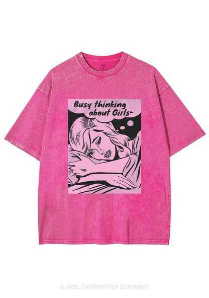 Busy Thinking About Girls Y2K Shirts Washed Tee Cherrykitten