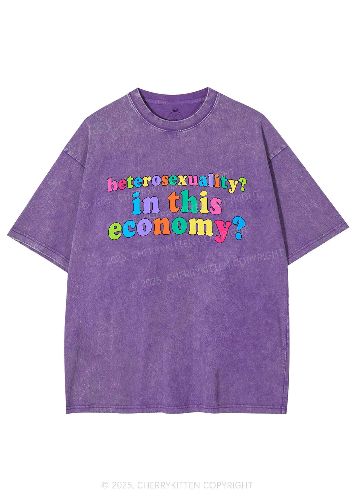 Heterosexuality In This Economy Pride Y2K Shirts Washed Tee Cherrykitten