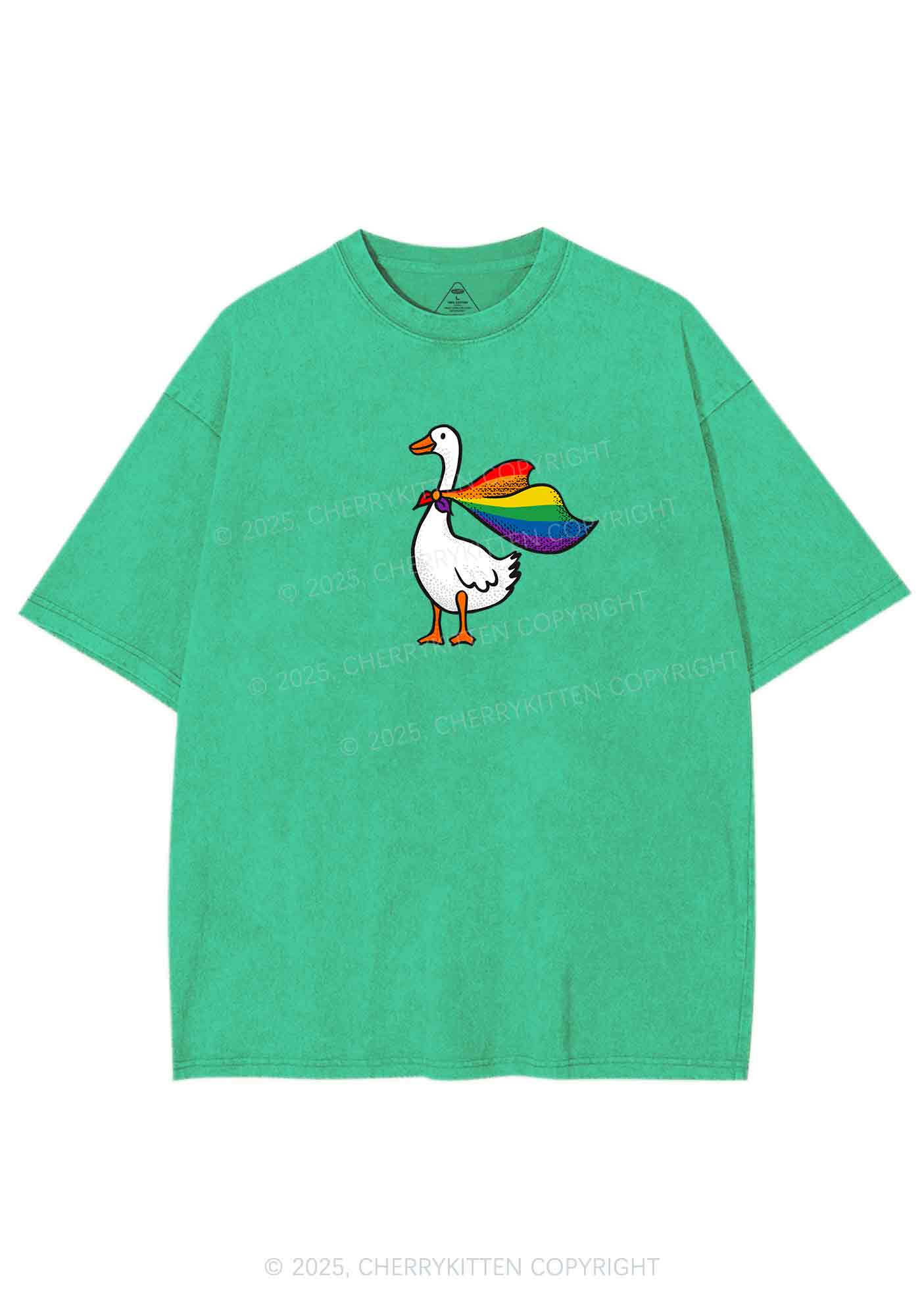 Pride Goose Y2K Shirts Washed Tee Cherrykitten