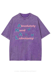 Absolutely Need A Lobotomy Y2K Washed Tee Cherrykitten