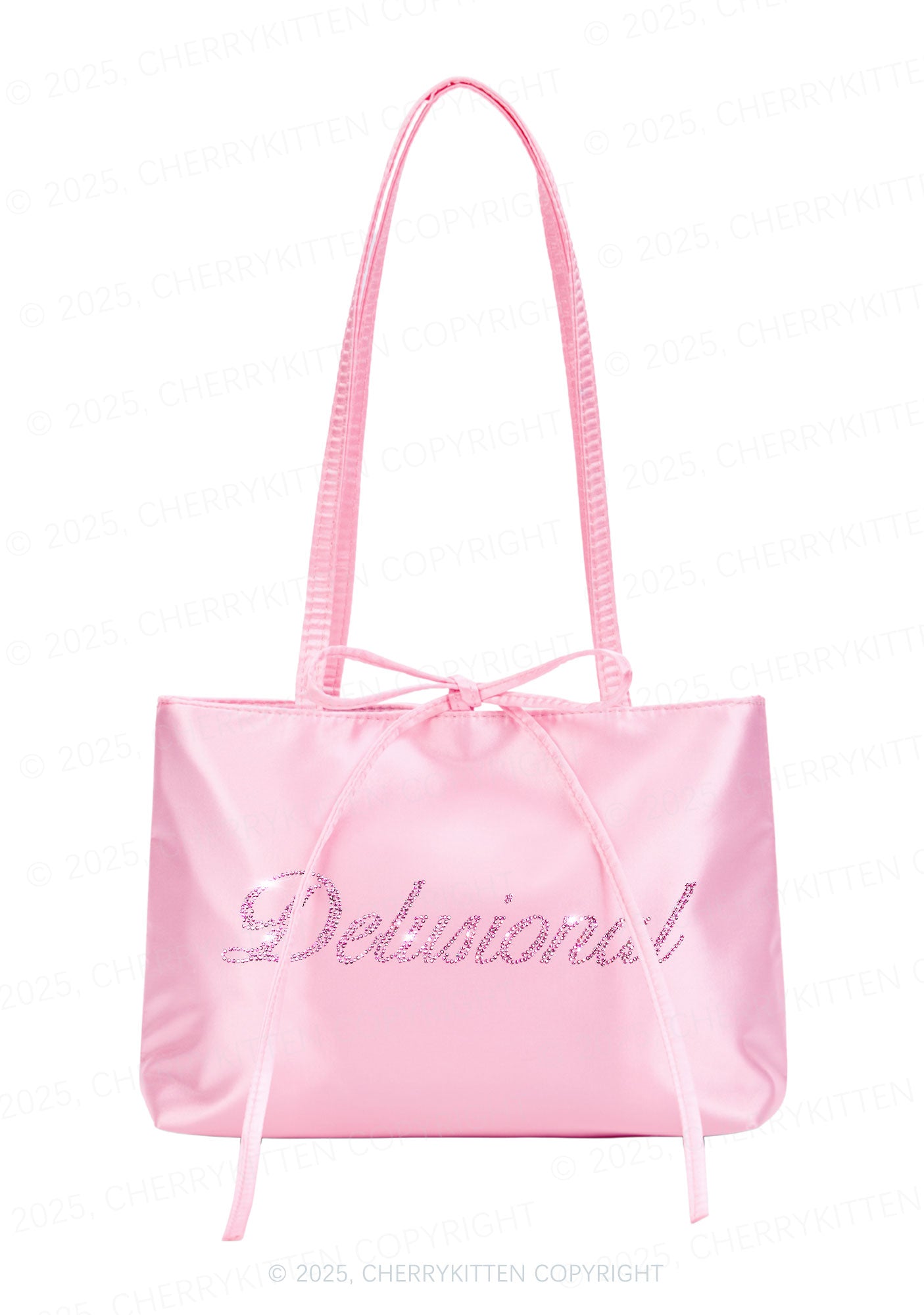 Rhinestone Delusional Y2K Satin Bags Cherrykitten