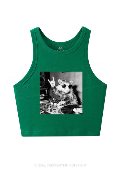 DJ Possum Y2K Crop Tank Top Cherrykitten