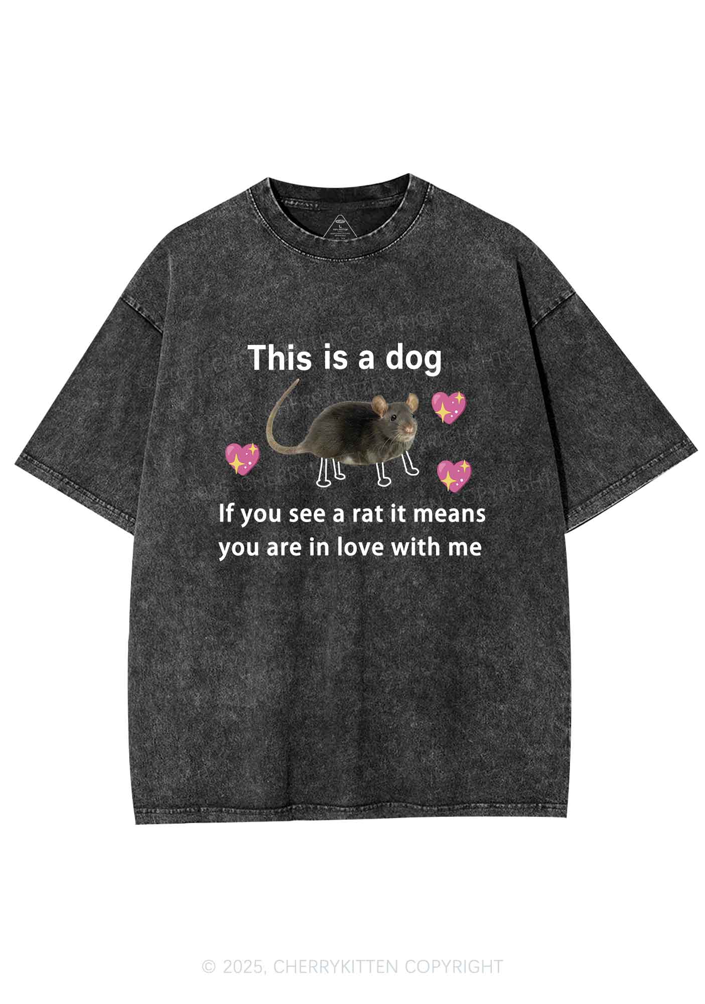 If You See Rat Y2K Shirts Washed Tee Cherrykitten